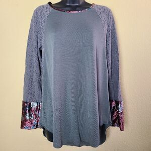 Simply Noelle Velvet Accented Top